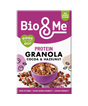 Bio&Me Cocoa & Hazelnut Protein Granola, a vegan-friendly, plant-based, and high-in-fibre breakfast option with no added sugar that is good for your gut.