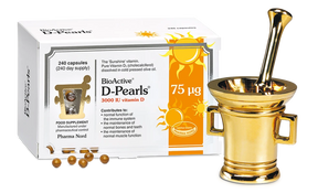 Pharma Nord BioActive D-Pearls 75 mcg Vitamin D3 capsules in olive oil for immune support and bone health