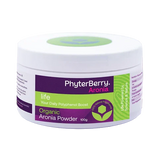Phyterberry Aronia organic aronia powder 100g supplement tub on white background.