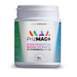 Jan de Vries PrizMag Magnesium Bisglycinate PLUS capsules with vitamins D3 and K2 for bone health, muscle relaxation, and immune support.