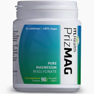 PrizMag Magnesium Bisglycinate pure chelated magnesium capsules for sleep and muscle relaxation 90 capsules.