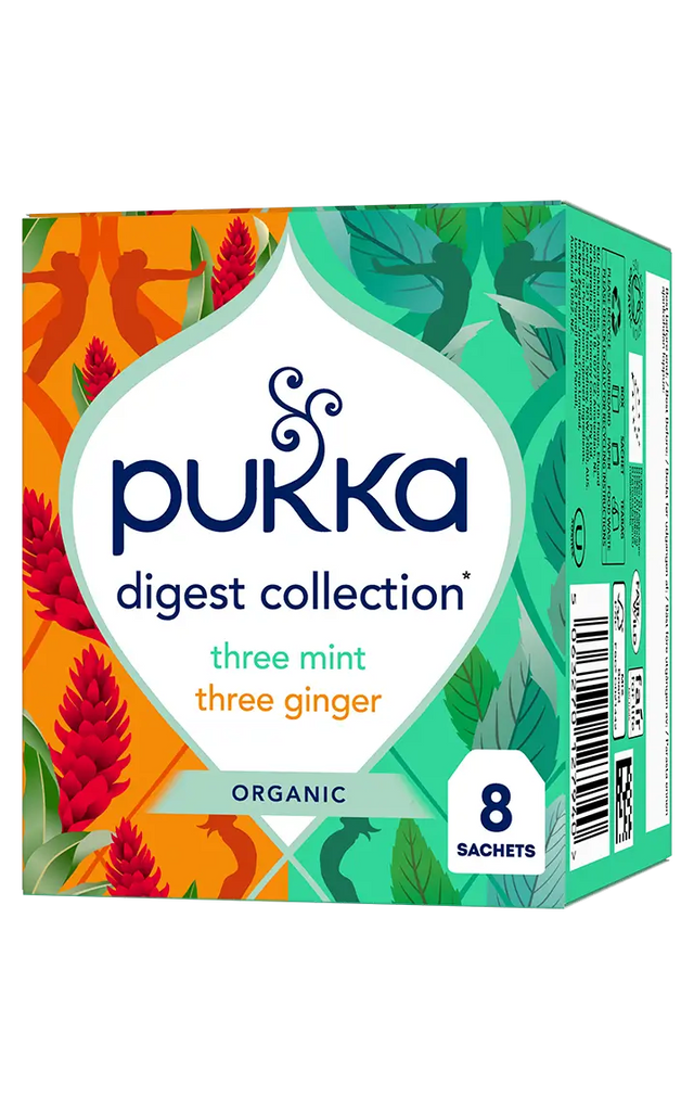 Pukka Organic Digest Collection tea box with 8 sachets.