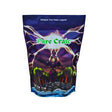 A stand-up pouch package labeled 'Pure Craic' with fantasy artwork showing a figure under lightning, set against a blurred background with warm brown and purple tones.