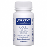 Pure Encapsulations CoQ10 120mg supplement bottle.