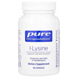 White bottle of Pure Encapsulations l-Lysine dietary capsules.