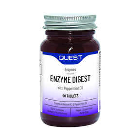 Quest Enzyme Digest tablets with peppermint oil for healthy digestion.