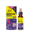 Bach Rescue Night Kids raspberry dropper with alcohol-free flower essences.