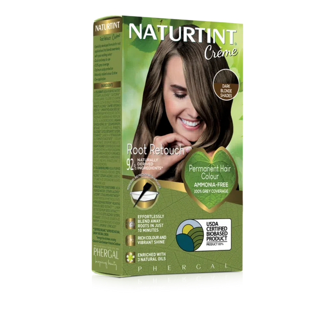 Naturtint Crème dark blonde shades permanent root retouch hair color box.