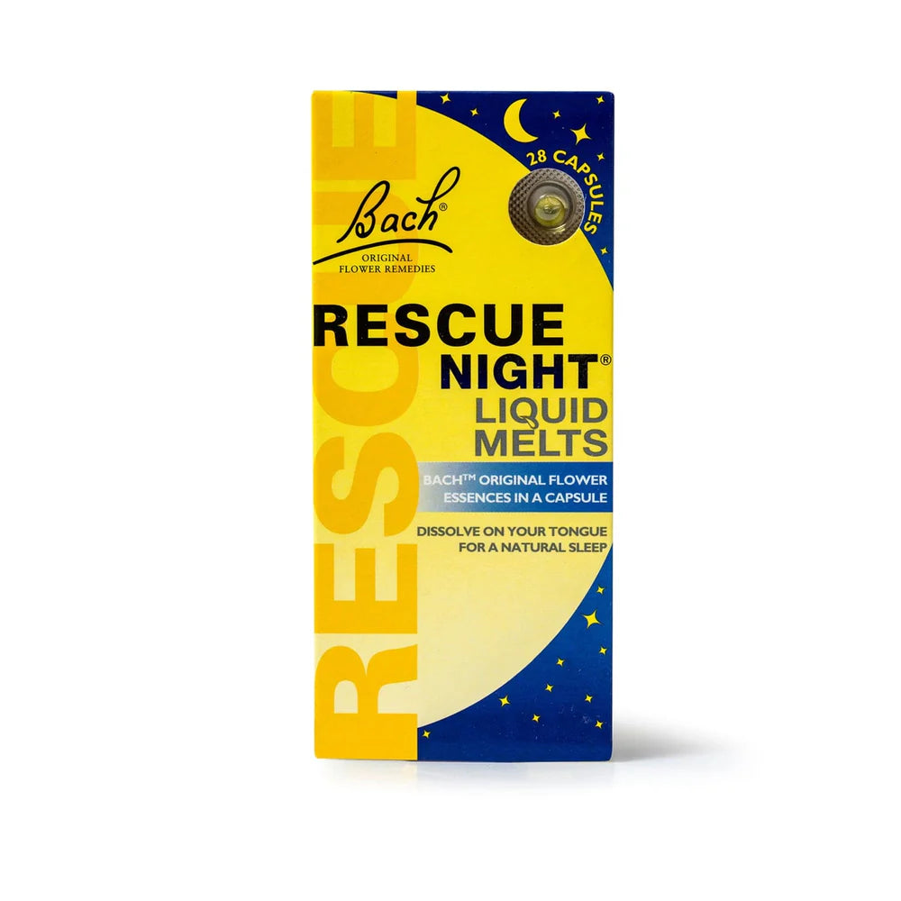 Bach Rescue Night Liquid Melts for a natural night's sleep.