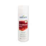 White bottle of Salcura Anti-itch Conditioner with a red label and white cap.