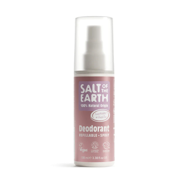 Salt of the Earth Lavender and Vanilla natural deodorant spray.