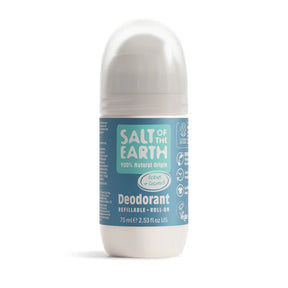 Salt of the Earth natural refillable roll-on deodorant in Ocean & Coconut.