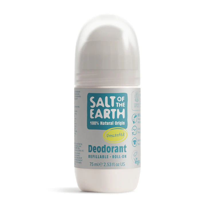 Salt of the Earth natural refillable roll-on deodorant in Unscented.