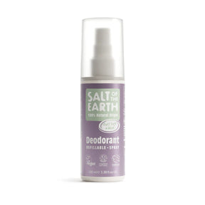 Salt of the Earth natural refillable deodorant spray in Oud & Bergamot.