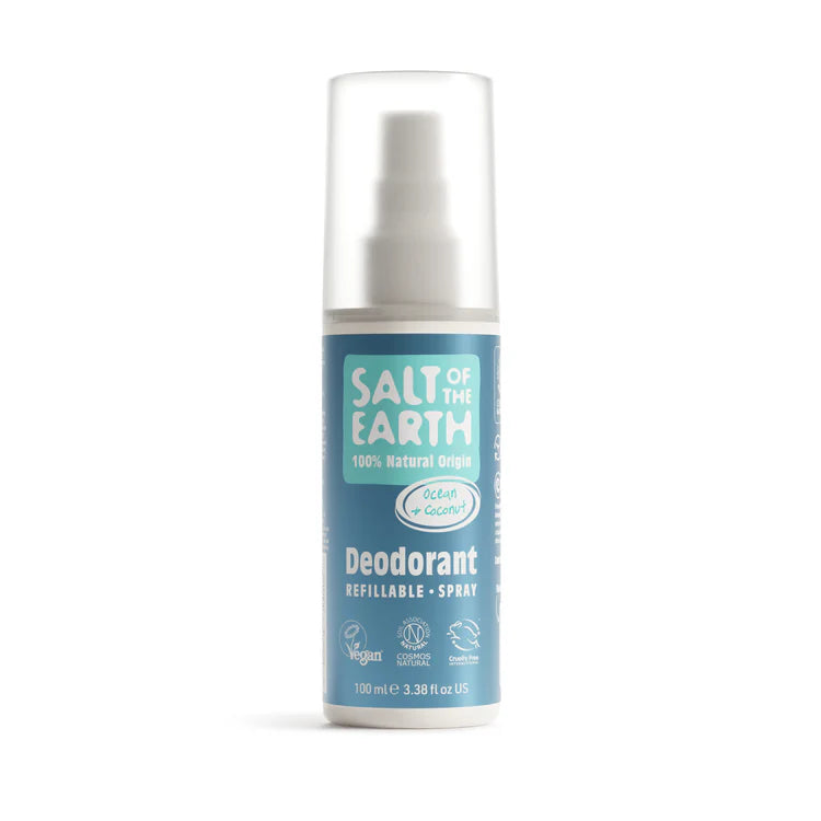 Salt of the Earth natural deodorant spray in Ocean & Coconut.