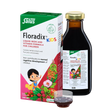 A bottle and box of Salus Floradix Kids liquid iron and vitamin formula.