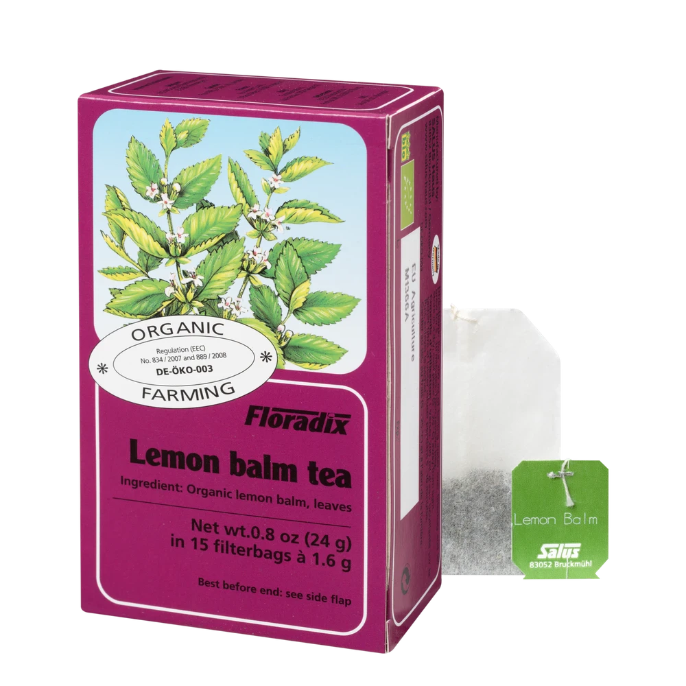 Salus Organic Lemon Balm Herbal Tea Calming Caffeine-Free Infusion – Tea Bags