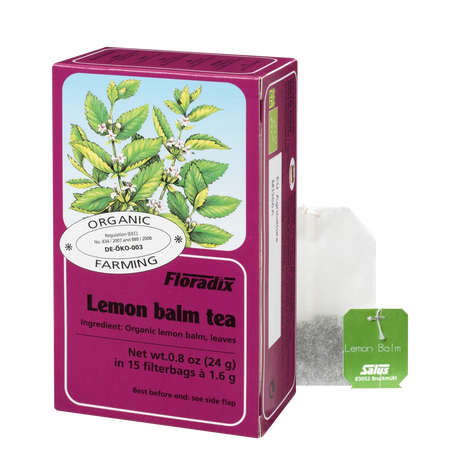 Salus Organic Lemon Balm Herbal Tea Calming Caffeine-Free Infusion – Tea Bags