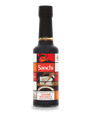 Bottle of Sanchi Tamari Soy Sauce featuring Japanese-themed art and graphics.