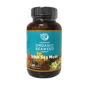 Connemara Organic Seaweed Company Irish Sea Moss, 60 capsules, high in iodine.