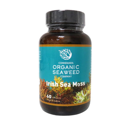 Connemara Organic Seaweed Company Irish Sea Moss, 60 capsules, high in iodine.
