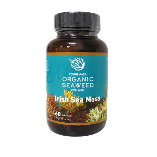 Connemara Organic Seaweed Company Irish Sea Moss, 60 capsules, high in iodine.