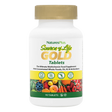 NaturesPlus Source of Life Gold 90 multivitamin tablets with concentrated whole foods, D3, K2, and antioxidants.