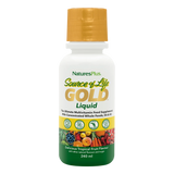 NaturesPlus Source of Life Gold Liquid supplement bottle on a white background