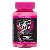 NaturesPlus Source of Life Power Teen for Her 60 natural berry flavored sugar-free chewable tablets.