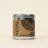 St. Eval Sandalwood scented tin candle.