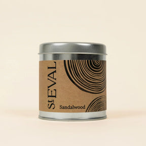 St. Eval Sandalwood scented tin candle.