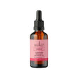 Sukin Rosehip Oil: Amber glass dropper bottle of Sukin Certified Organic Rosehip Oil, featuring a pink label with text identifying it as a 50ml treatment for dry and distressed skin types.