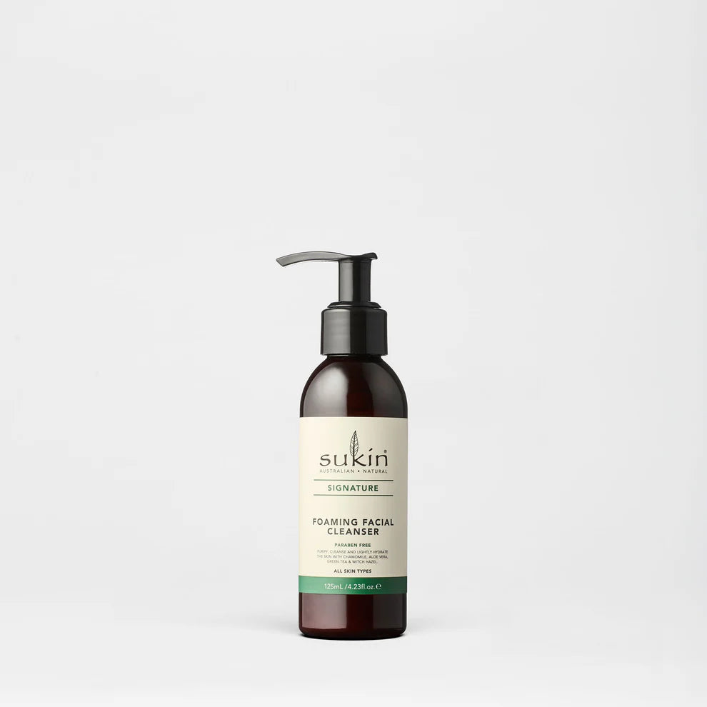 Sukin Signature Foaming Facial Cleanser (125ml) for all skin types.