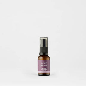 Sukin Purely Ageless Reviving Eye Cream in a small amber pump bottle.