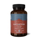 Terranova CoQ10 Magnesium and Hawthorn Complex vegan capsules for heart health and energy support.