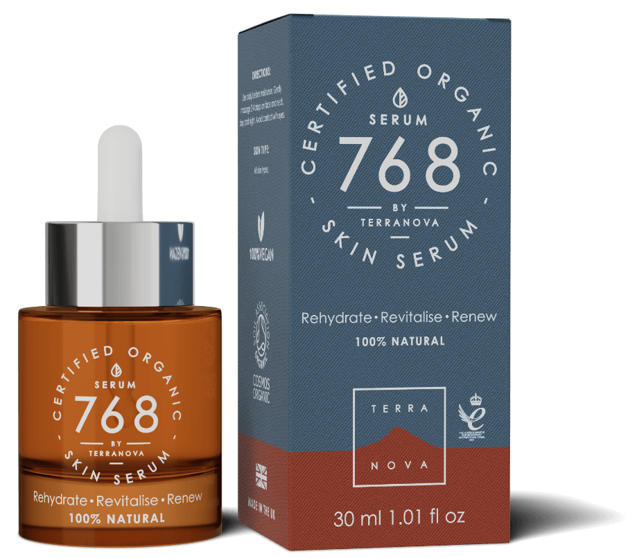 Terranova Serum 768 Organic Skin Oil for deep hydration, nourishment, and barrier support