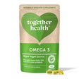 A pouch of Together Health Omega 3 algae vegan source softgels with DHA and EPA.