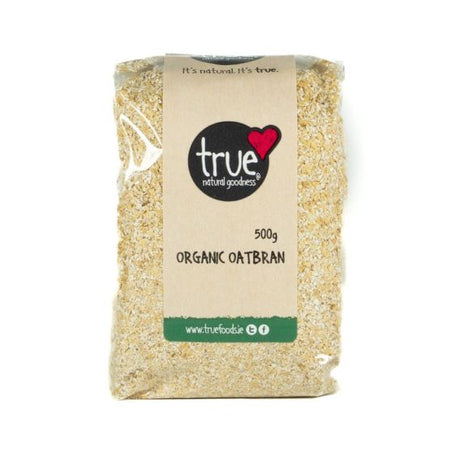 True Natural Goodness organic oatbran, 500g pack.