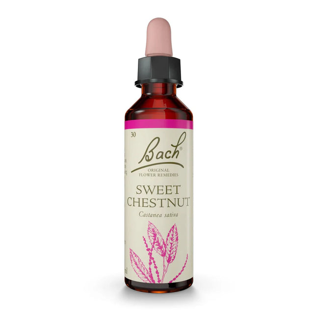 Bach Original Flower Remedies Sweet Chestnut dropper bottle for emotional support.