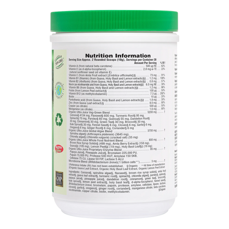 NaturesPlus GI Nutra PRO BIO MEGA probiotic supplement bottle featuring 35 strains and 120 billion live CFU in a white container with green branding.