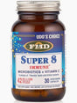 Udo’s Choice Super 8 Immune microbiotics with Vitamin C in a 30-count vegetarian capsule bottle, featuring 8 strains of lacto and bifido bacteria with 42 billion viable cells