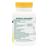 Back label of NaturesPlus Ultra-Zyme supplement bottle showing nutrition facts, serving size of 2 tablets, and a list of enzymes including Pancreatin 4x, Pepsin, Ox Bile, and Bromelain.