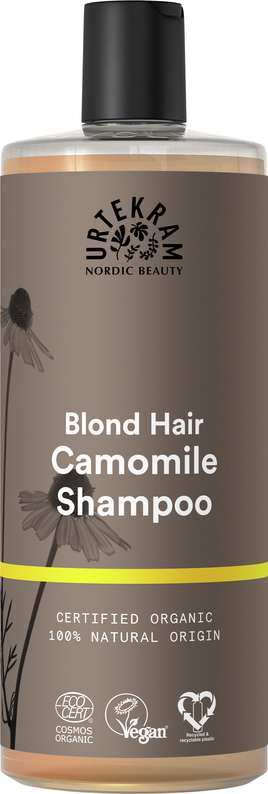 Urtekram Nordic Beauty Blond Hair Camomile Shampoo, certified organic and 100% natural origin.