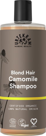 Urtekram Nordic Beauty Blond Hair Camomile Shampoo, certified organic and 100% natural origin.