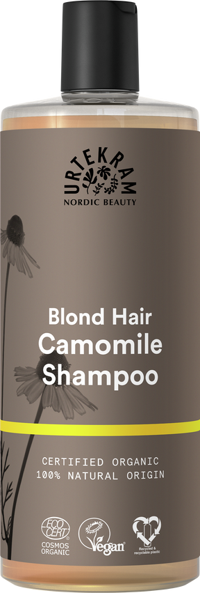 Urtekram Nordic Beauty Blond Hair Camomile Shampoo, certified organic and 100% natural origin.