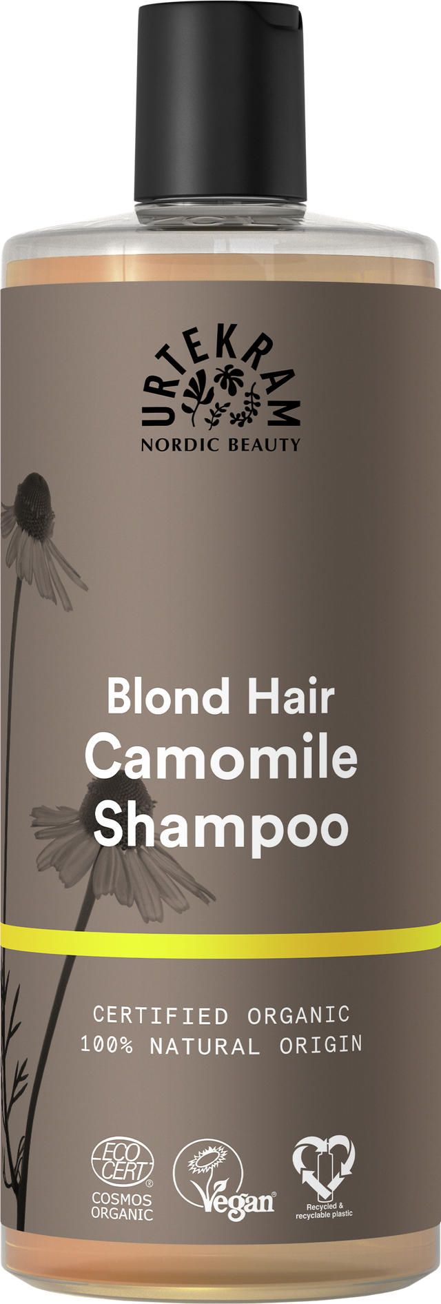Urtekram Nordic Beauty Blond Hair Camomile Shampoo, certified organic and 100% natural origin.