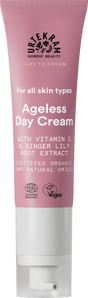 Pink tube of Urtekram Ageless Day Cream with Vitamin C and ginger.