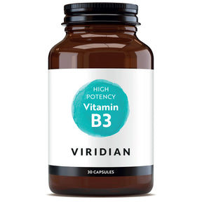 Viridian vitamin B3 capsules for energy metabolism and fatigue