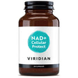 Brown supplement bottle labeled 'NAD+ Cellular Support' by Viridian on a white background