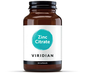 Viridian zinc citrate supplement for immunity and daily wellness